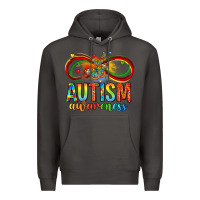 Smoke autism awareness butterfly infinity symbol Premium Hoodie - LillyAllenDesigns