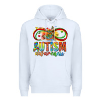 White autism awareness butterfly infinity symbol Premium Hoodie - LillyAllenDesigns