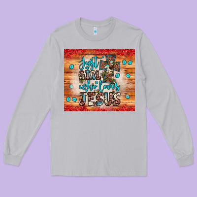 Just A Girl Who Loves Jesus Long Sleeve Tee Designed By Jahusdesignshop