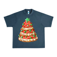 Midnight Navy red christmas cookie cake fa element Urban Heavy Tee - FaDigitalArtStudio