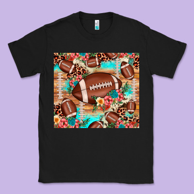 Football Leopard Cowhide Classic Tee Designed By Jahusdesignshop