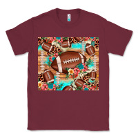 Burgundy football leopard cowhide Classic Tee - JahusDesignShop