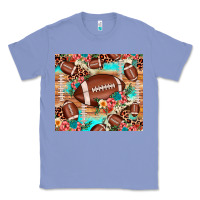 Colony Blue football leopard cowhide Classic Tee - JahusDesignShop