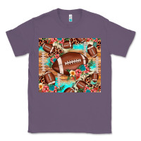 Lavender football leopard cowhide Classic Tee - JahusDesignShop