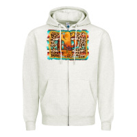 Oatmeal Heather cactus western leopard Zipper Hoodie - AdoDesignShop