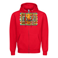 Red cactus western leopard Zipper Hoodie - AdoDesignShop