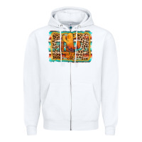 White cactus western leopard Zipper Hoodie - AdoDesignShop