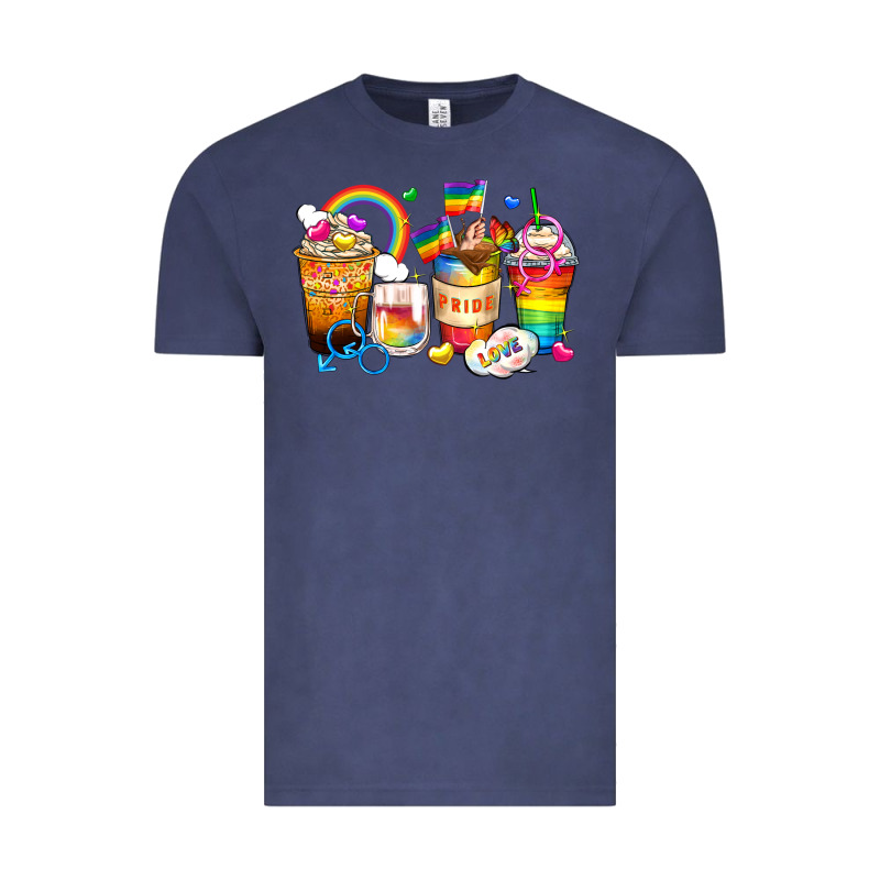 Pride Coffee Cups Vintage Tee by Zillion Design Studio | Teevron