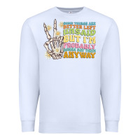 White some things are better left unsaid Premium Sweatshirt - MaliasSmallBusiness