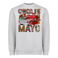 Heather Grey Cinco de Mayo Truck Heavyweight Sweatshirt - texasbilliewilder