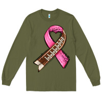 Army Green breast cancer sport ribbons Long Sleeve Tee - AdoDesignShop