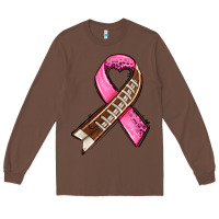 Chestnut breast cancer sport ribbons Long Sleeve Tee - AdoDesignShop