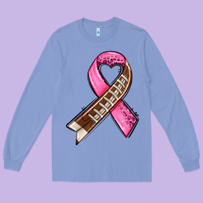 Breast Cancer Sport Ribbons Long Sleeve Tee Designed By Adodesignshop