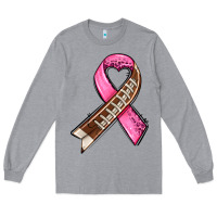 Heather Grey breast cancer sport ribbons Long Sleeve Tee - AdoDesignShop