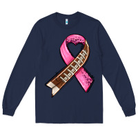Navy breast cancer sport ribbons Long Sleeve Tee - AdoDesignShop
