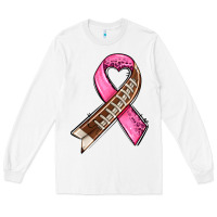 White breast cancer sport ribbons Long Sleeve Tee - AdoDesignShop