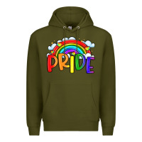 Army Green pride Premium Hoodie - LillyAllenDesigns