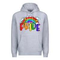 Heather Grey pride Premium Hoodie - LillyAllenDesigns