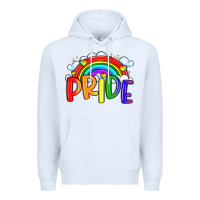 White pride Premium Hoodie - LillyAllenDesigns