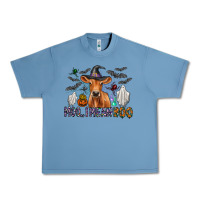 Pebble Blue Moo I Mean Boo Urban Heavy Tee - CowhideDigitalArt