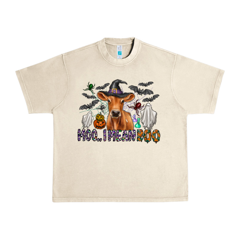 Moo I Mean Boo Urban Heavy Tee by CowhideDigitalArt | Teevron