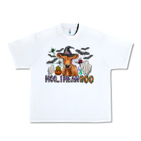 White Moo I Mean Boo Urban Heavy Tee - CowhideDigitalArt