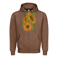 Chestnut sunflowers b Zipper Hoodie - Artiststas