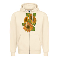 Sandshell sunflowers b Zipper Hoodie - Artiststas