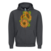 Smoke sunflowers b Zipper Hoodie - Artiststas