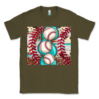 Army Green baseball leopard cowhide turquoise Classic Tee - JahusDesignShop