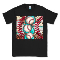 Black baseball leopard cowhide turquoise Classic Tee - JahusDesignShop