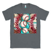 Charcoal Heather baseball leopard cowhide turquoise Classic Tee - JahusDesignShop