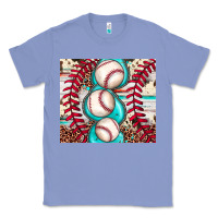 Colony Blue baseball leopard cowhide turquoise Classic Tee - JahusDesignShop