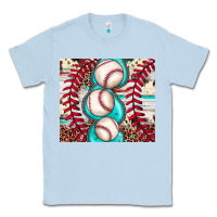 Dusty Blue baseball leopard cowhide turquoise Classic Tee - JahusDesignShop