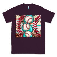 Plum baseball leopard cowhide turquoise Classic Tee - JahusDesignShop