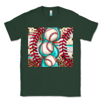Sports Green baseball leopard cowhide turquoise Classic Tee - JahusDesignShop