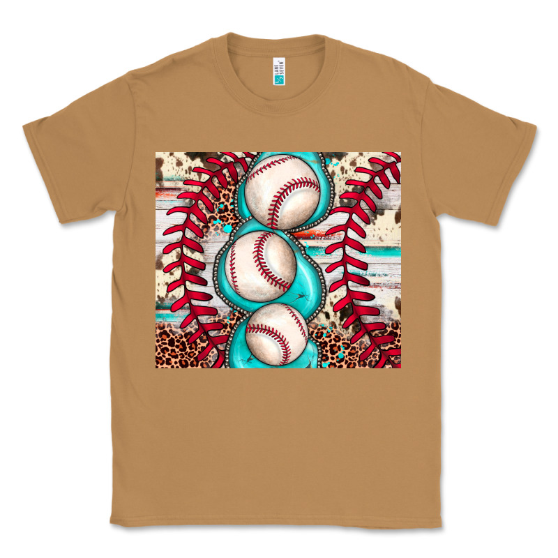 Baseball Leopard Cowhide Turquoise Classic Tee by JahusDesignShop | Teevron