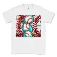 White baseball leopard cowhide turquoise Classic Tee - JahusDesignShop