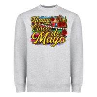 Heather Grey Happy Cinco de Mayo Heavyweight Sweatshirt - texasbilliewilder