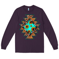 Plum aztec leopard turquoise sunflower Long Sleeve Tee - JahusDesignShop