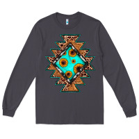 Smoke aztec leopard turquoise sunflower Long Sleeve Tee - JahusDesignShop