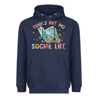 Navy books are my social life Heavyweight Hoodie - MaliasSmallBusiness
