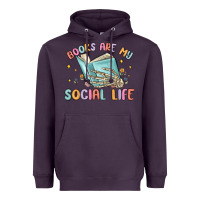 Plum books are my social life Heavyweight Hoodie - MaliasSmallBusiness
