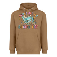 Toasted Coconut books are my social life Heavyweight Hoodie - MaliasSmallBusiness