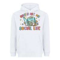 White books are my social life Heavyweight Hoodie - MaliasSmallBusiness