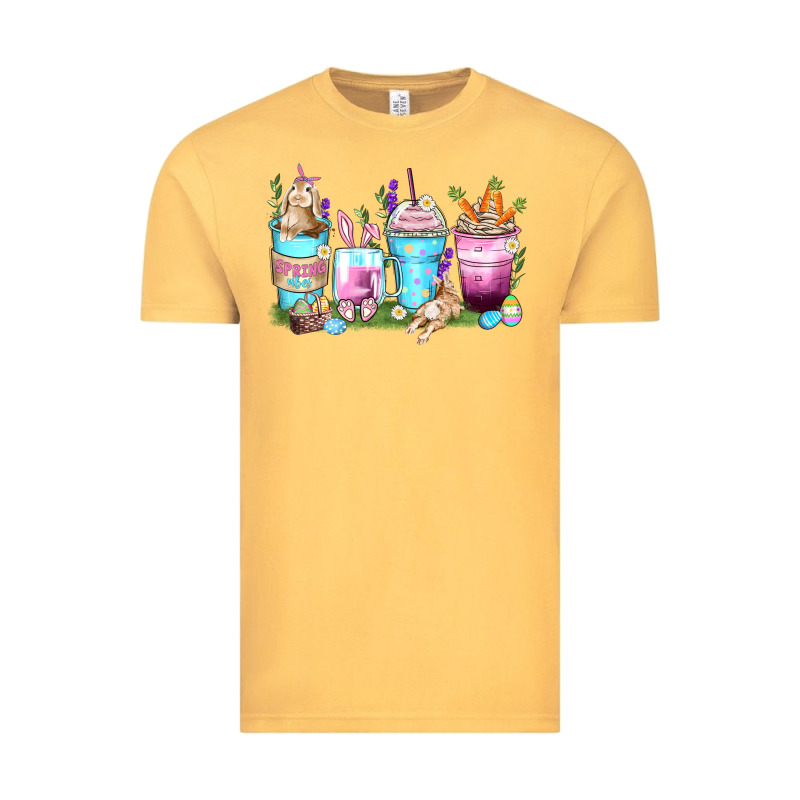 Rabbit Coffee Cups Vintage Tee by Zillion Design Studio | Teevron