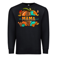 Black Thankful grateful blessed mama pumpkin Premium Sweatshirt - NancyCooperArtShop