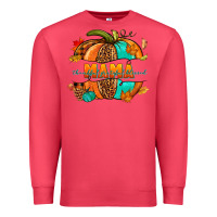 Cardinal Thankful grateful blessed mama pumpkin Premium Sweatshirt - NancyCooperArtShop