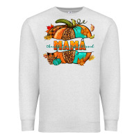 Oatmeal Heather Thankful grateful blessed mama pumpkin Premium Sweatshirt - NancyCooperArtShop