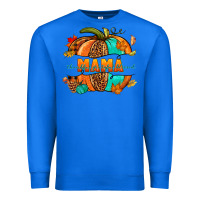 True Royal Thankful grateful blessed mama pumpkin Premium Sweatshirt - NancyCooperArtShop